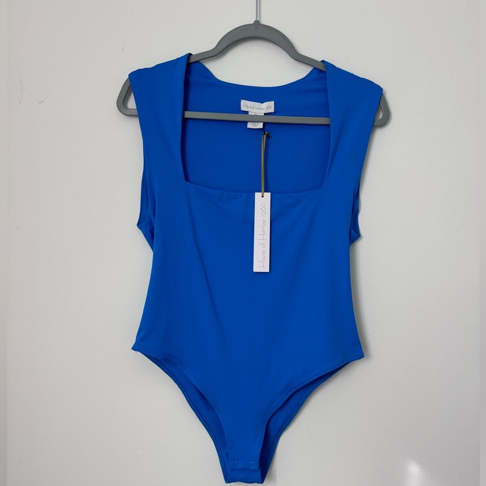 House of Harlow bodysuit Blue Large NWT